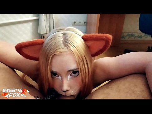 ❤️ Kitsune د هغې په خوله کې ډیک او کم تیر کړ ❤️❌ ❌️❤